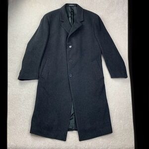 Loro Piana Wool Cashmere Overcoat Mens 48 Long Charcoal Grey Coat Nordstrom